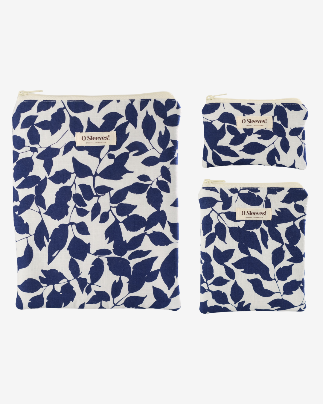 White & Blue Linen-blend Reader's Zip Bundle (One set made)