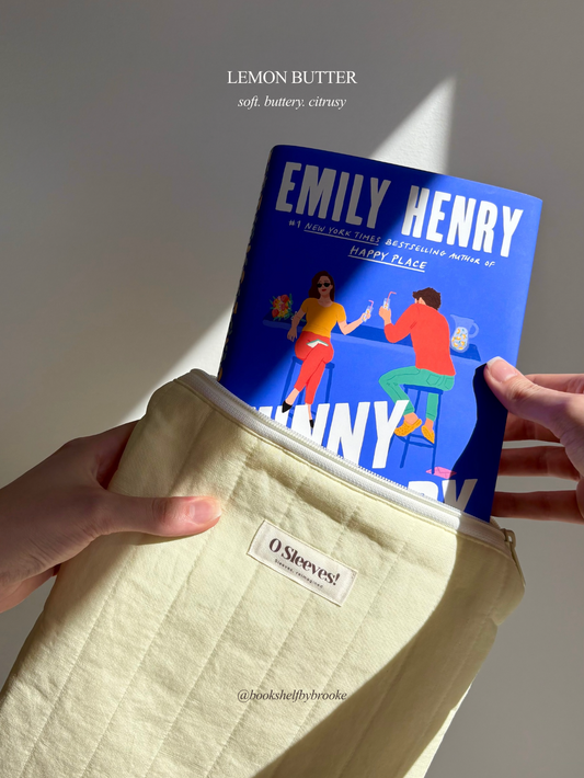 Limited: Lemon Butter Linen-Blend Quilted Book Sleeve - O Sleeves!