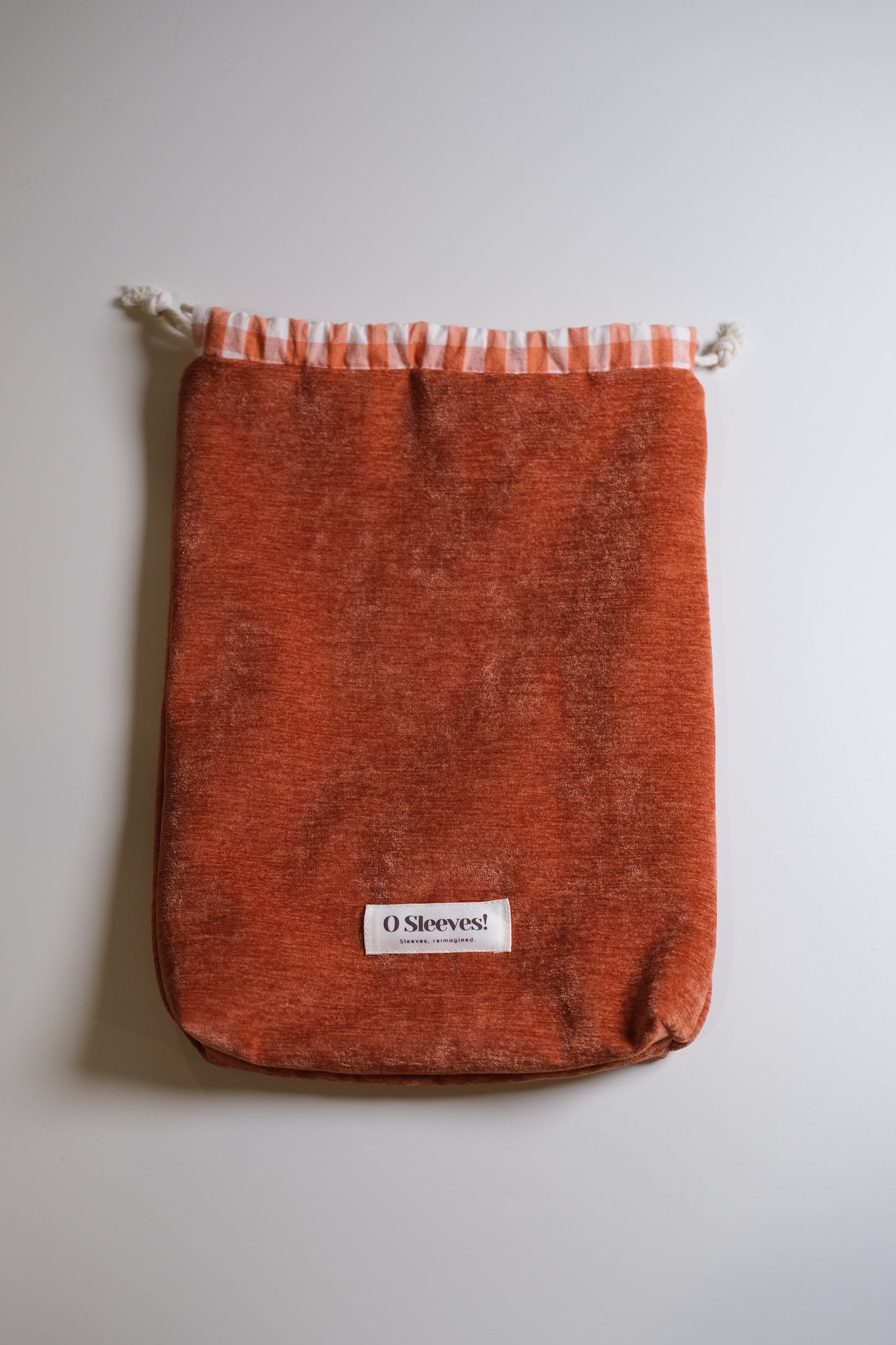 Pumpkin Spice Velvet Drawstring Bag - O Sleeves!