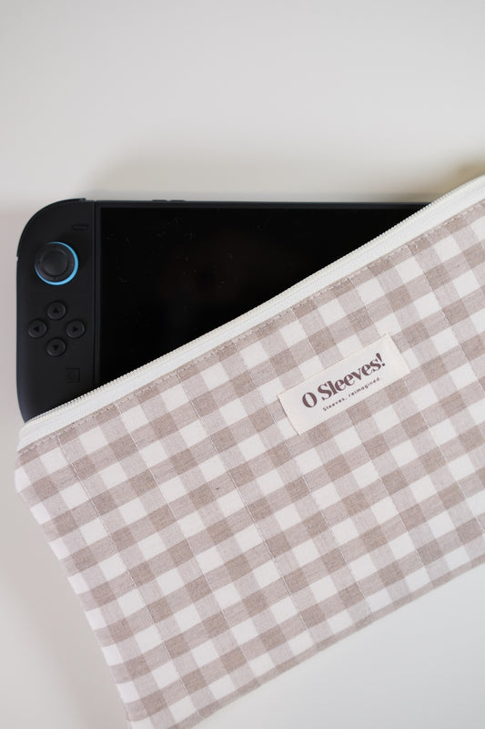 Cranberry Quilted Gingham Lifestyle Pouch