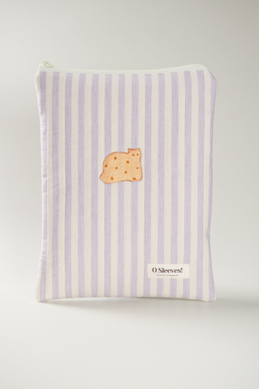 'Cat Cookies with Lavender Milk' Quilted Book Sleeve - O Sleeves!