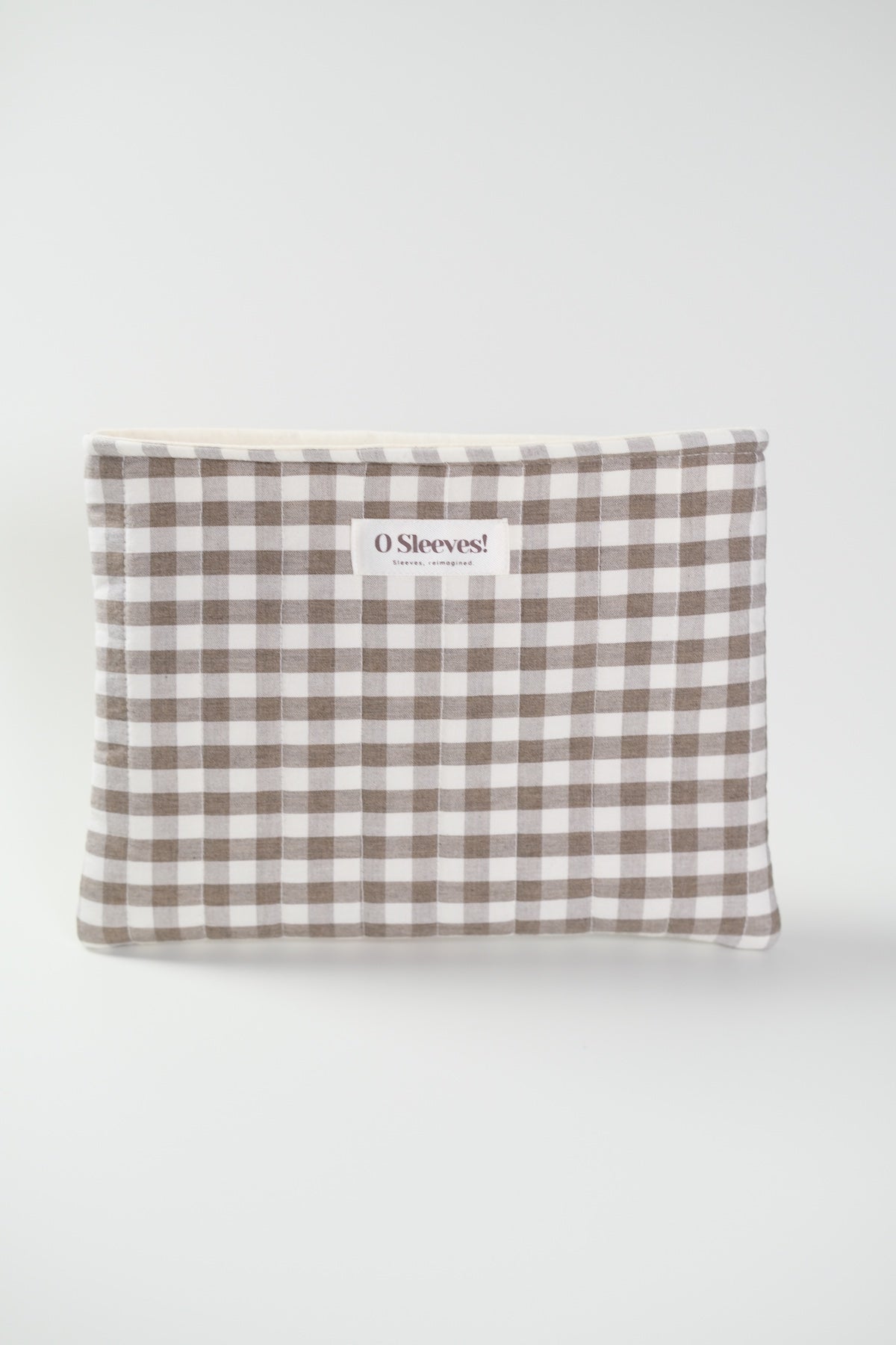 Espresso Quilted Gingham Book Sleeve (Standard/Large) - O Sleeves!