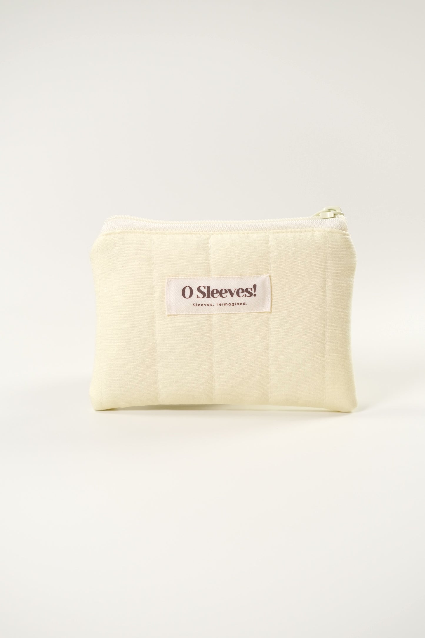 Lemon Butter Linen-Blend Quilted Mini Pouch - O Sleeves!