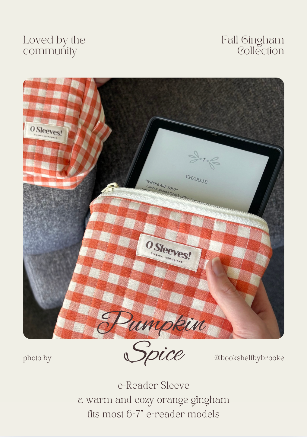 Pumpkin Spice e-Reader Sleeve