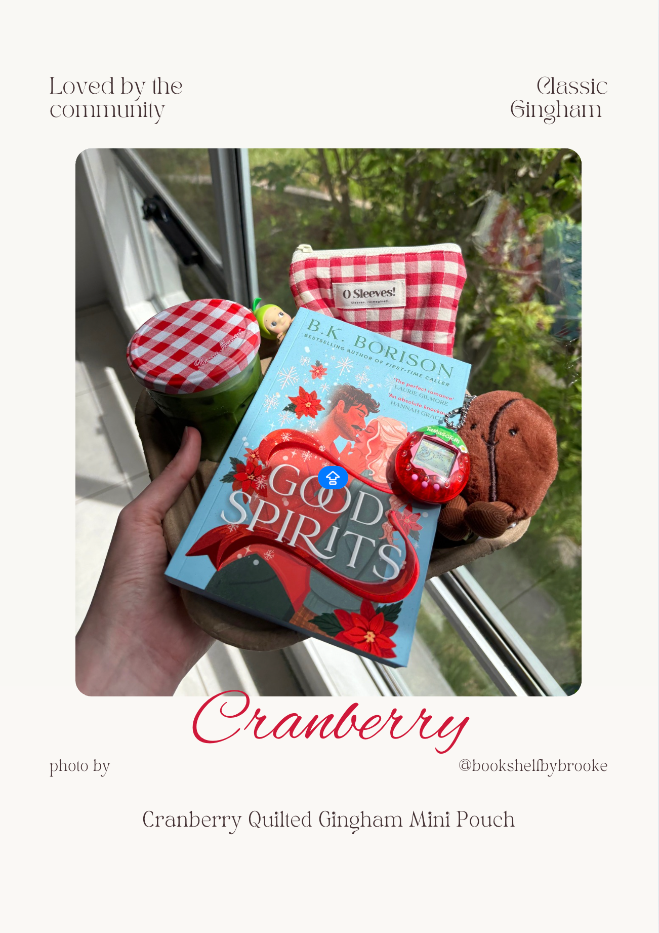 Cranberry Quilted Gingham Reader's Bundle - O Sleeves!