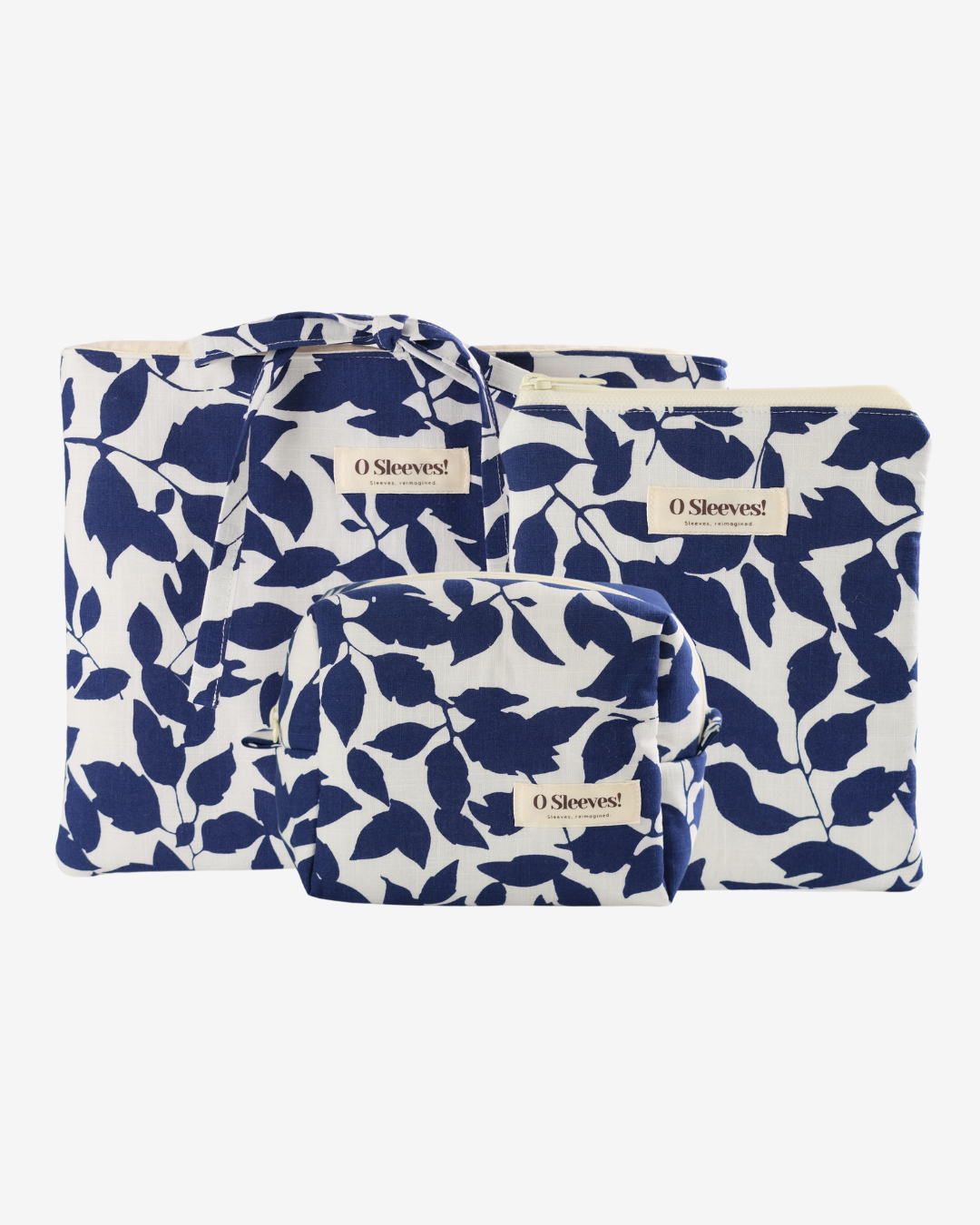 Lovely Reader's Essentials Set - White & Blue Linen-blend (One set made)