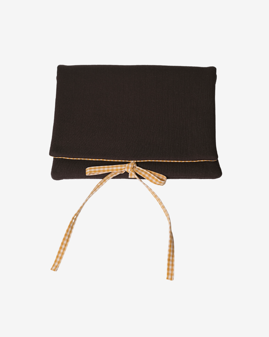 Hazel Pointelle Laptop Sleeve - Gingerbread Gingham Lining - O Sleeves!