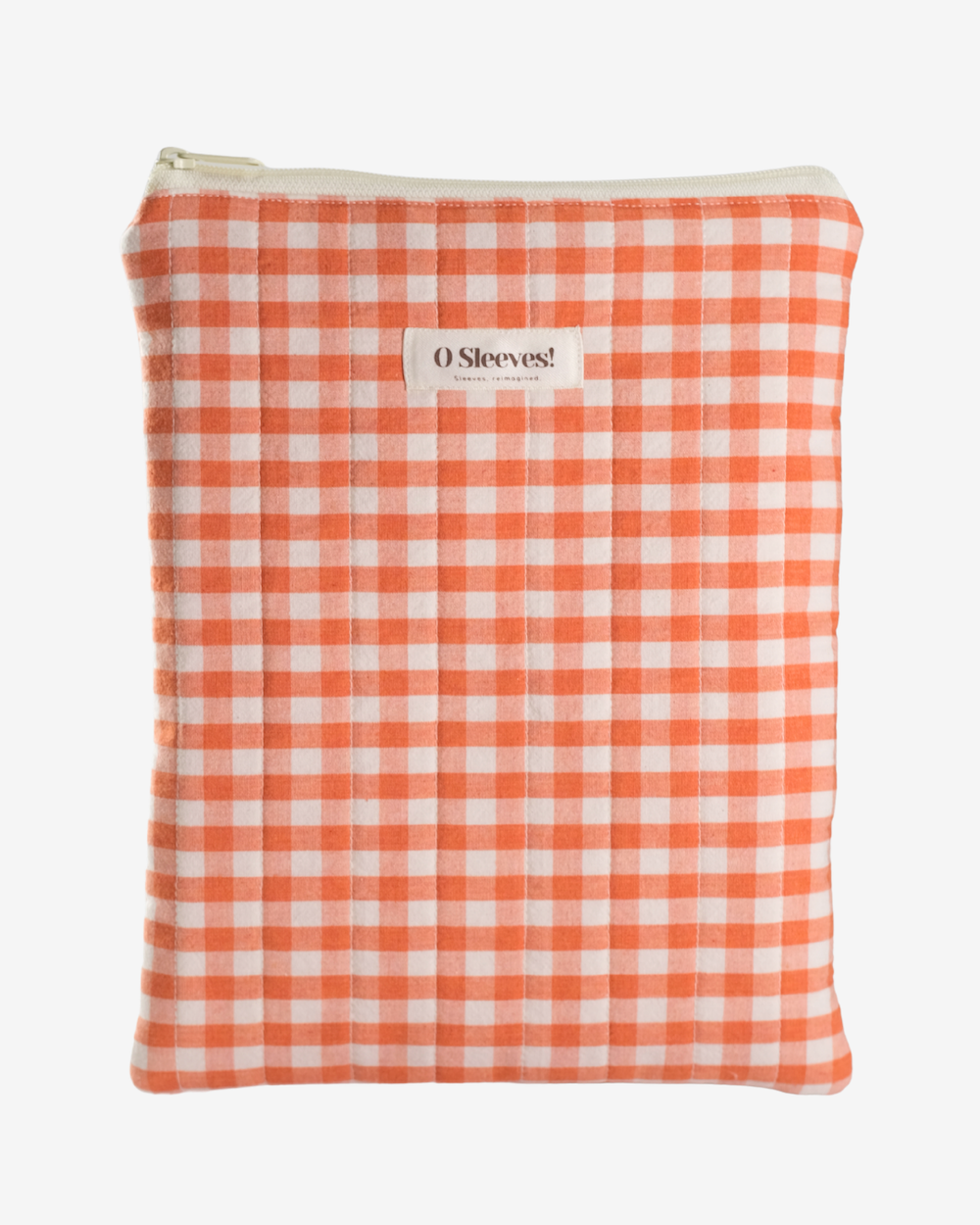Pumpkin Spice Gingham Zip Book Sleeve