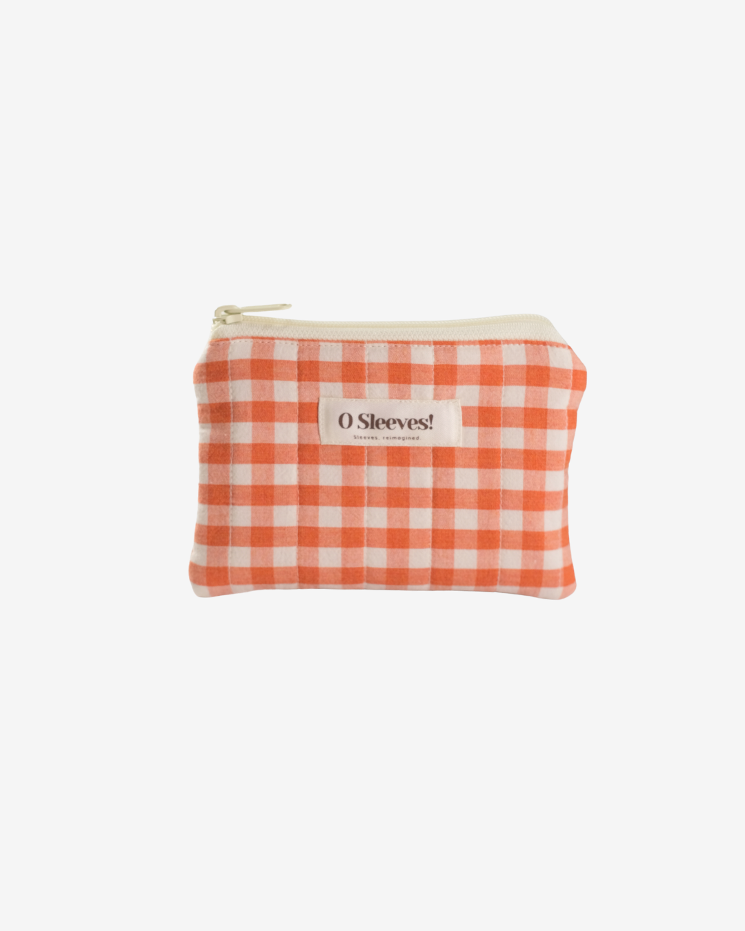 Pumpkin Spice Quilted Gingham Mini Pouch