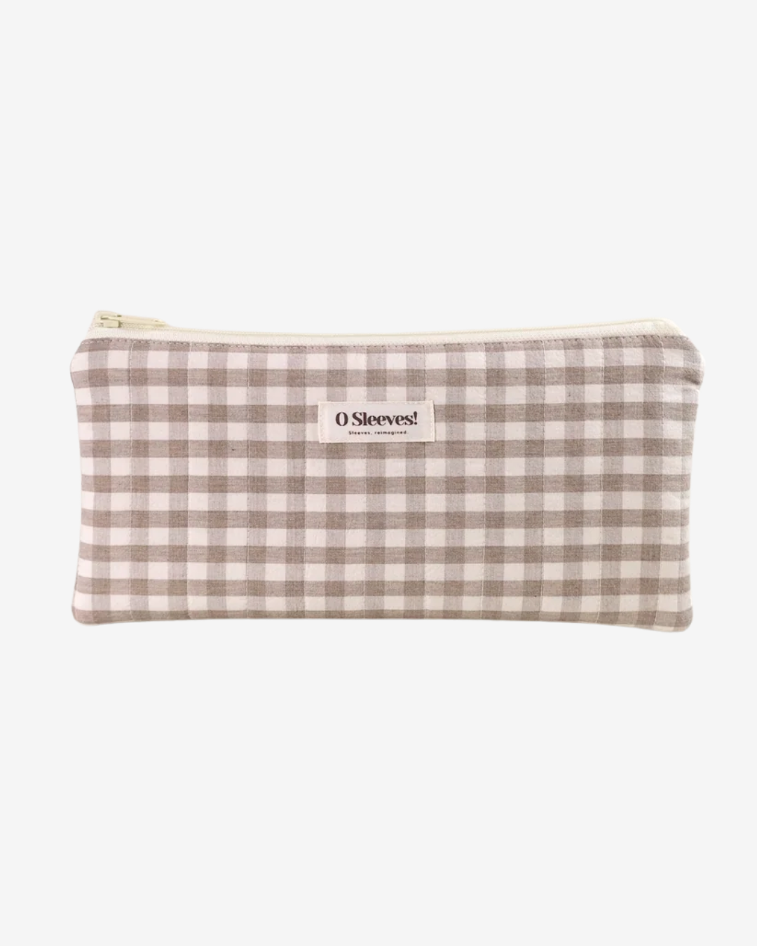 Latte Gingham Lifestyle Pouch - O Sleeves!
