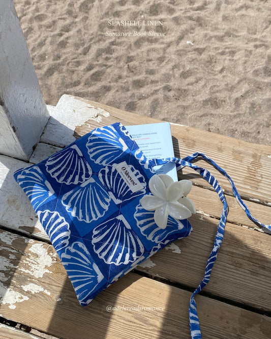 Seashell Linen Signature Book Sleeve - O Sleeves!