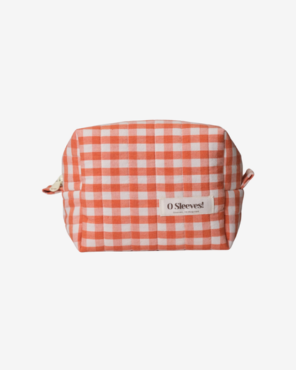 Pumpkin Spice Gingham Makeup Bag - O Sleeves!