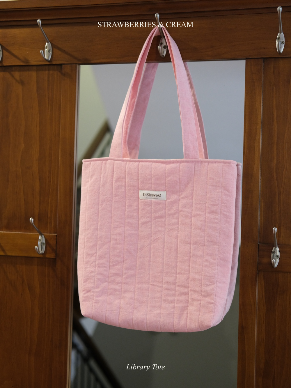 Strawberries & Cream Library Tote - O Sleeves!