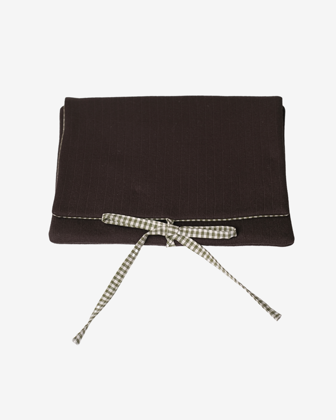 Hazel Pointelle Laptop Sleeve - Dirty Matcha Gingham Lining - O Sleeves!