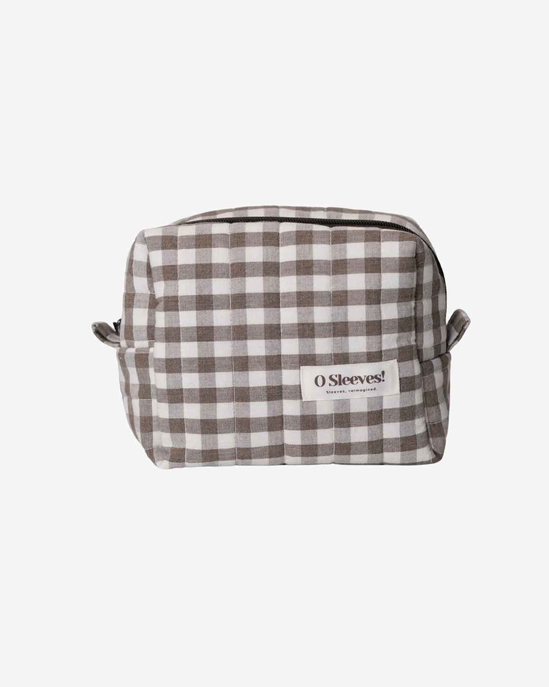 Espresso Gingham Makeup Bag - O Sleeves!
