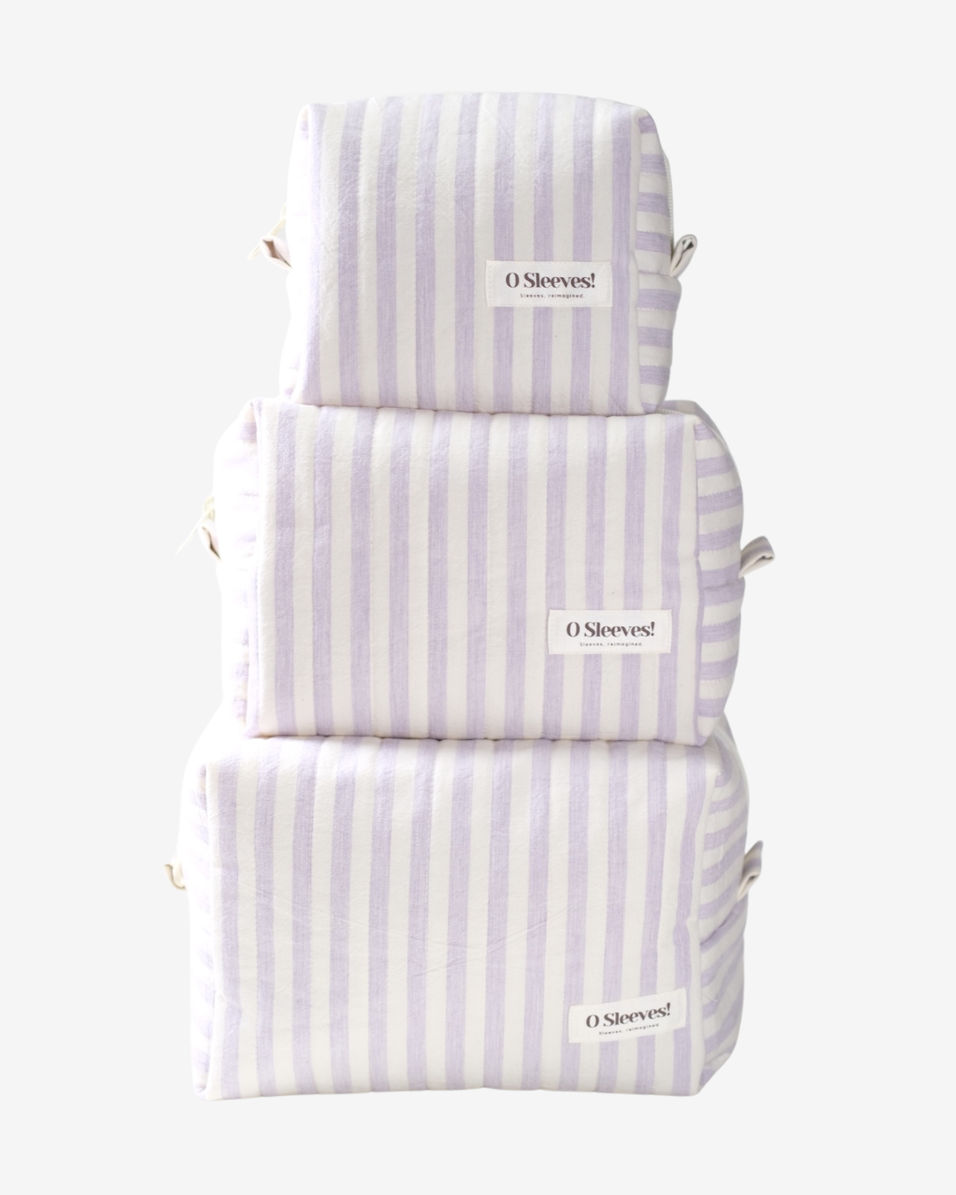 Ready-For-Anything Makeup Bag Trio (Lavender Milk) - O Sleeves!
