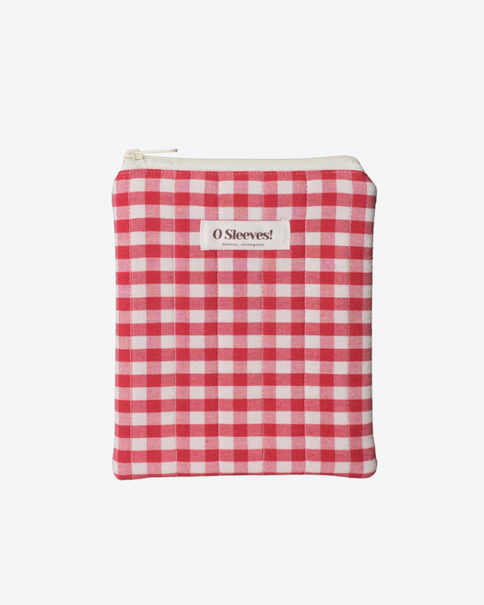 Cranberry Gingham Kindle Sleeve - O Sleeves!