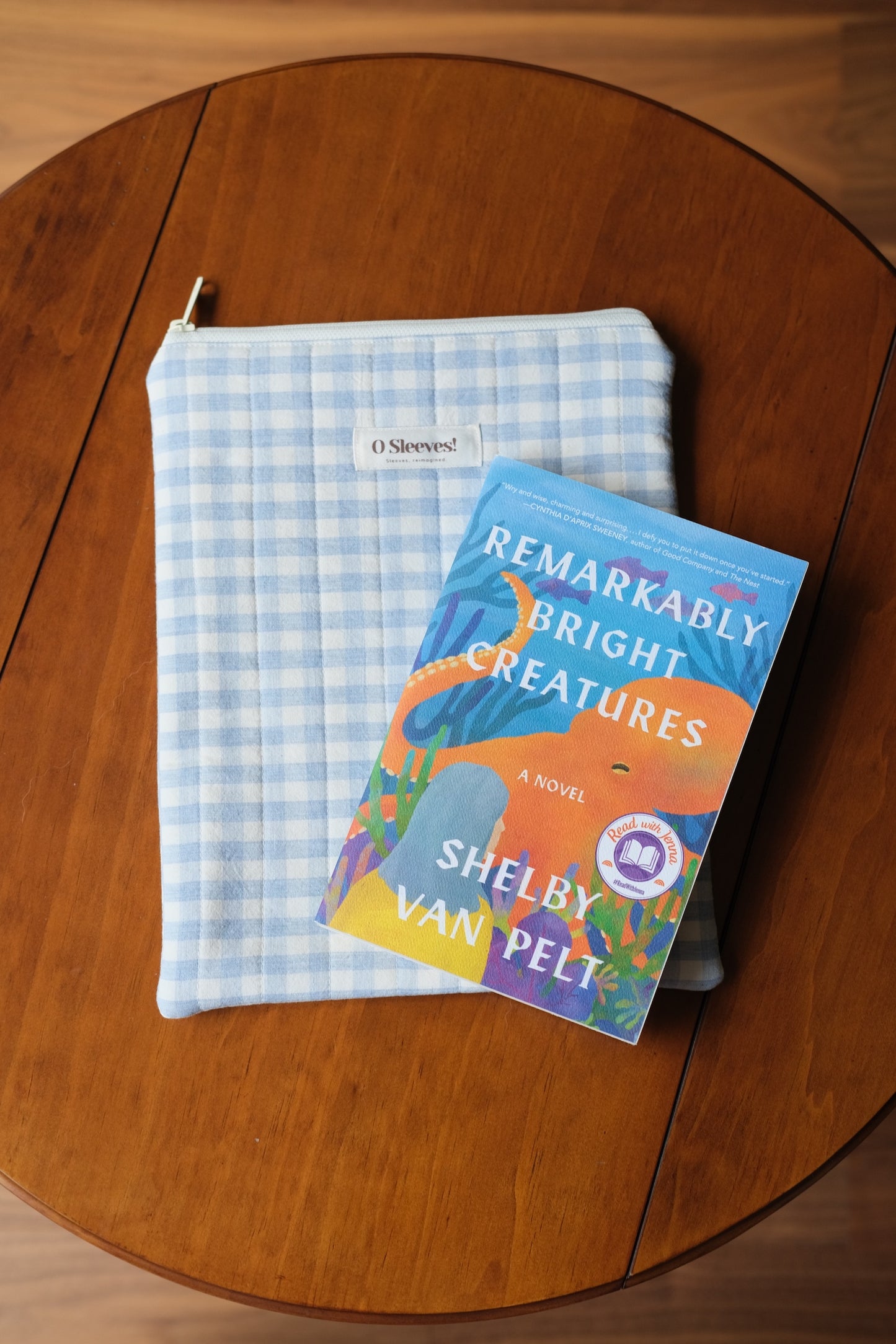 Blue Hydrangea Zip Book Sleeve