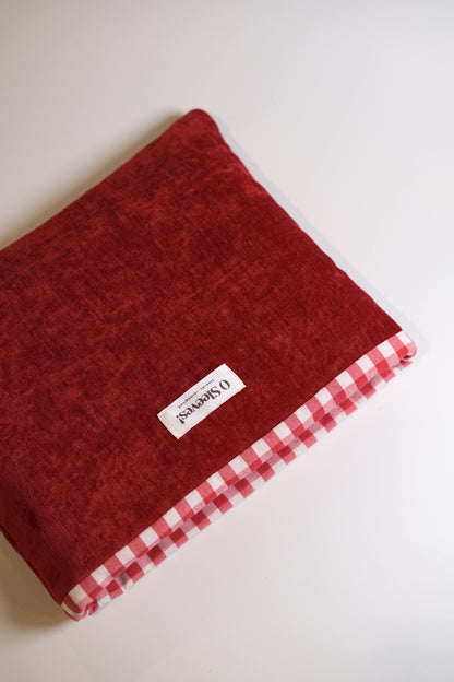 Cranberry Velvet Book Sleeve (Standard/Large)
