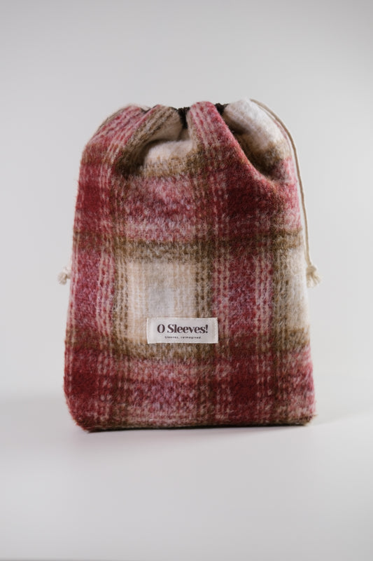 Holly Wool-Blend Drawstring Bag