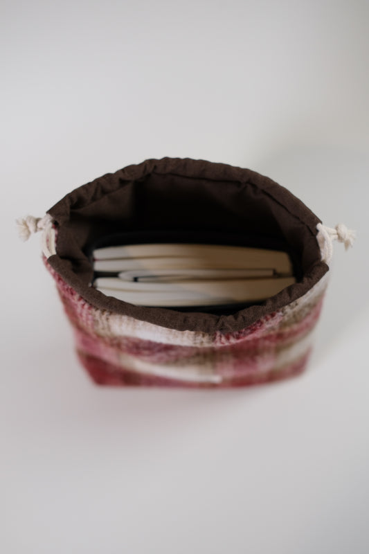 Holly Wool-Blend Drawstring Bag