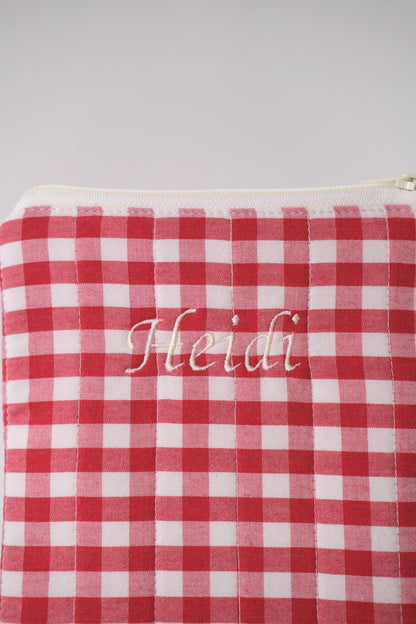 Cranberry Gingham e-Reader Sleeve
