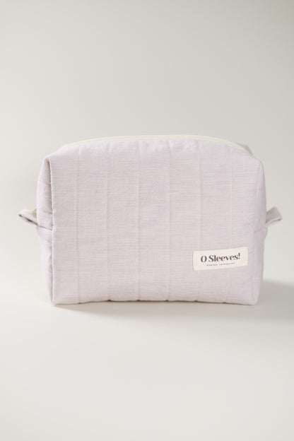 Lavender Milk Quilted Makeup Bag - O Sleeves!