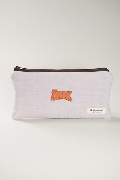 'Cat Cookies with Lavender Milk' Quilted Lifestyle Pouch