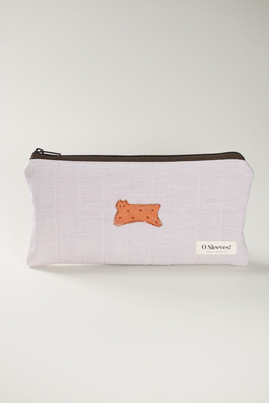 'Cat Cookies with Lavender Milk' Quilted Lifestyle Pouch