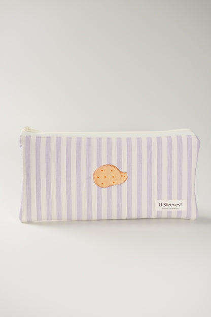 'Cat Cookies with Lavender Milk' Quilted Lifestyle Pouch