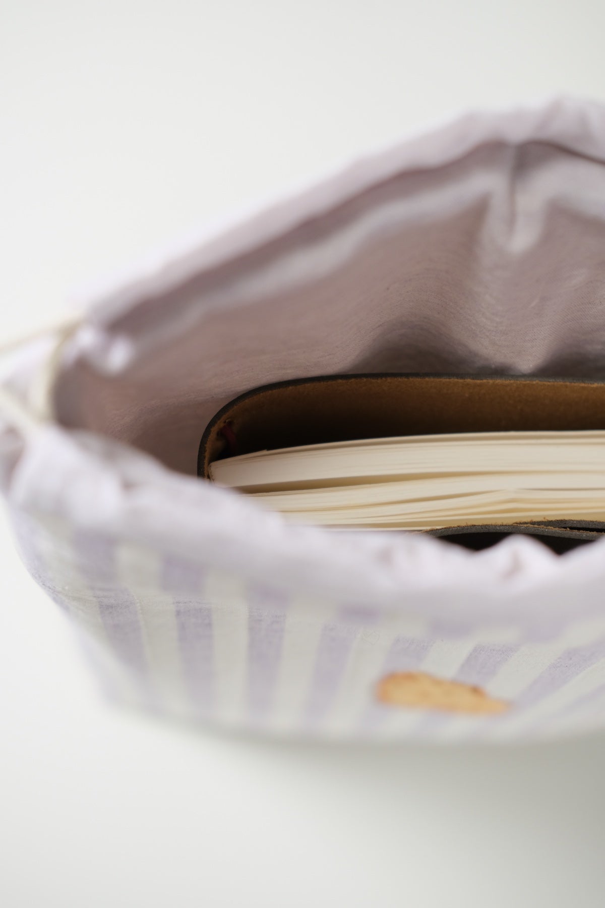 'Cat Cookies with Lavender Milk' Quilted Drawstring Bag