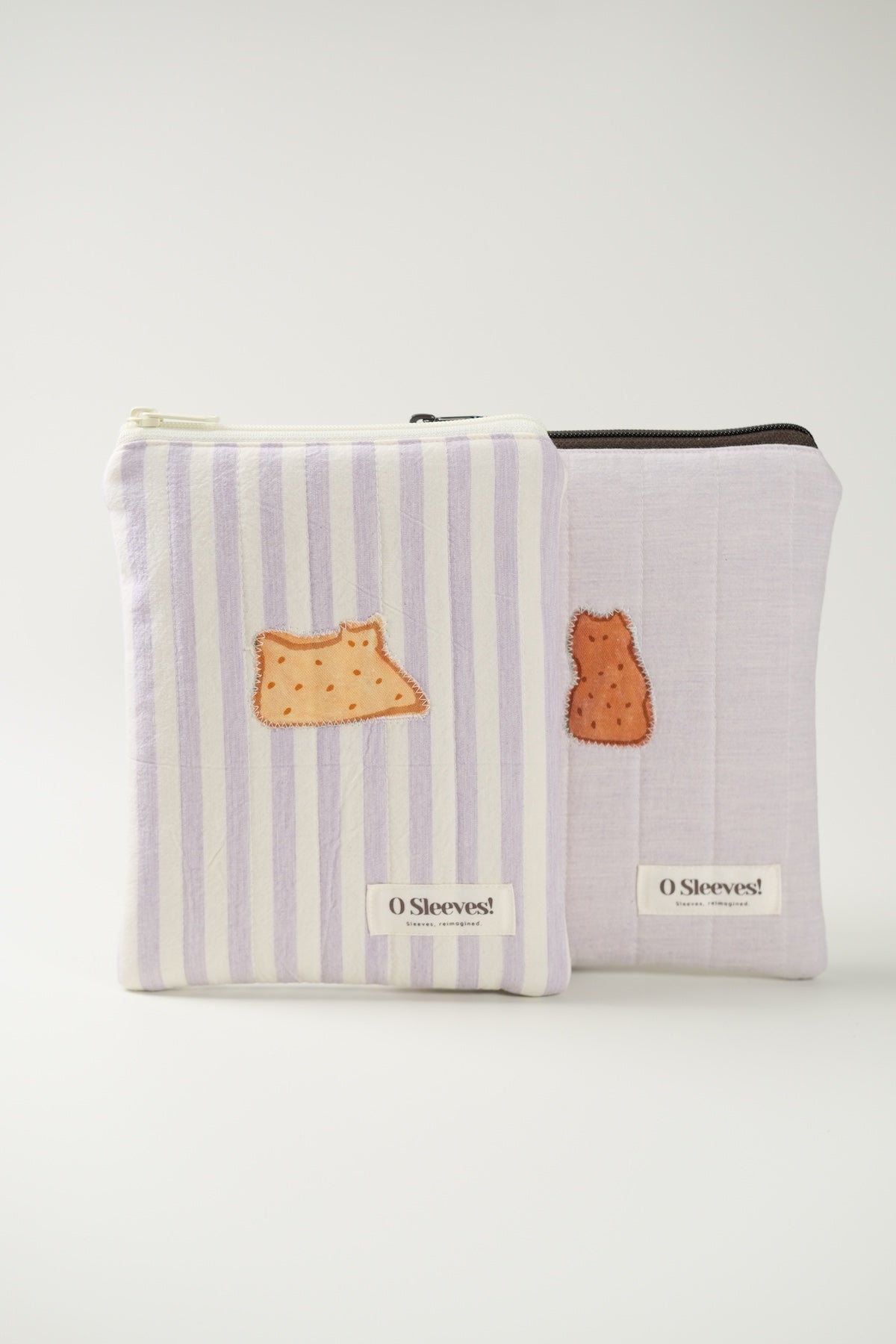 'Cat Cookies with Lavender Milk' Quilted e-Reader Sleeve