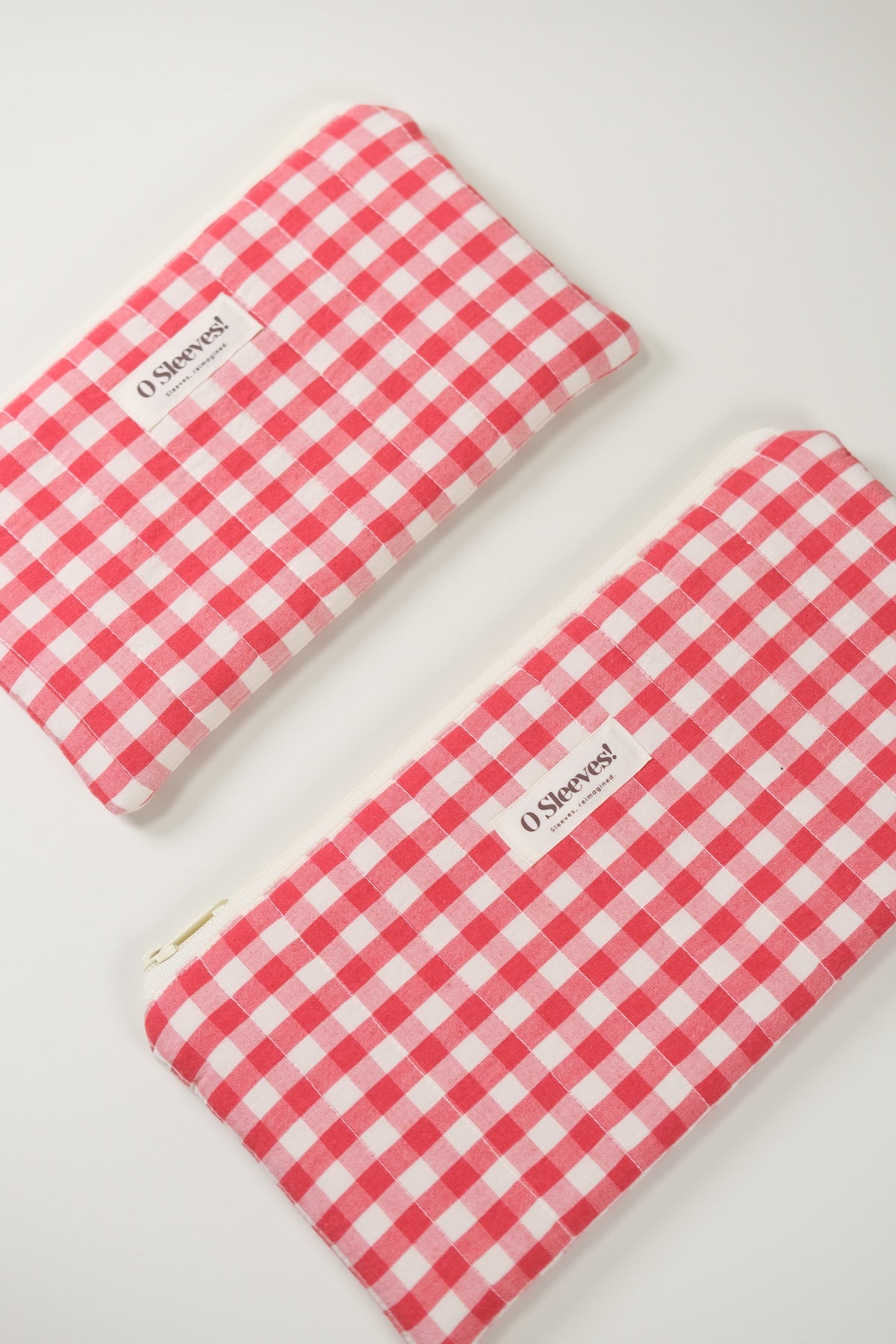Cranberry Quilted Gingham Lifestyle Pouch
