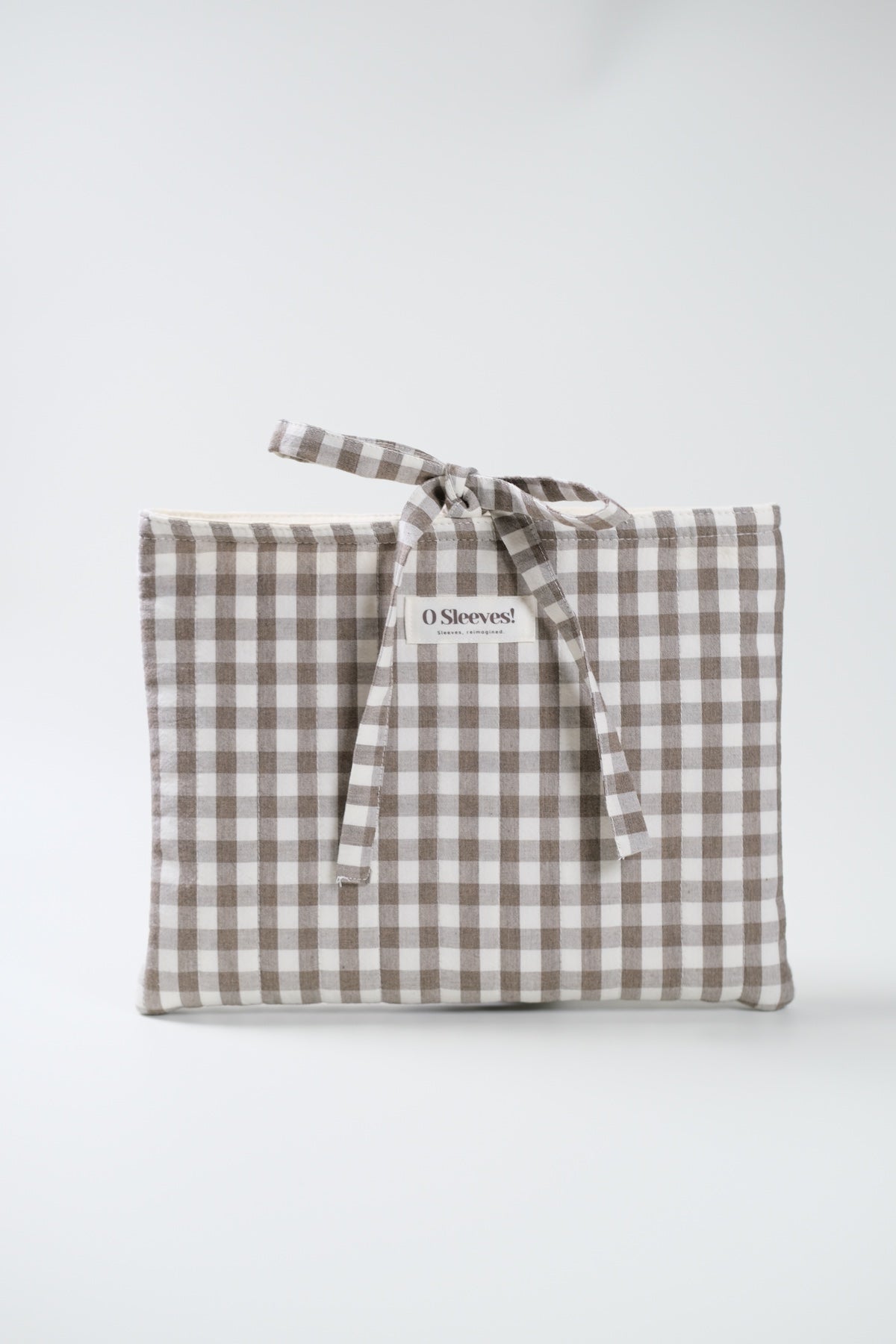 Espresso Quilted Gingham Book Sleeve (Standard/Large) - O Sleeves!