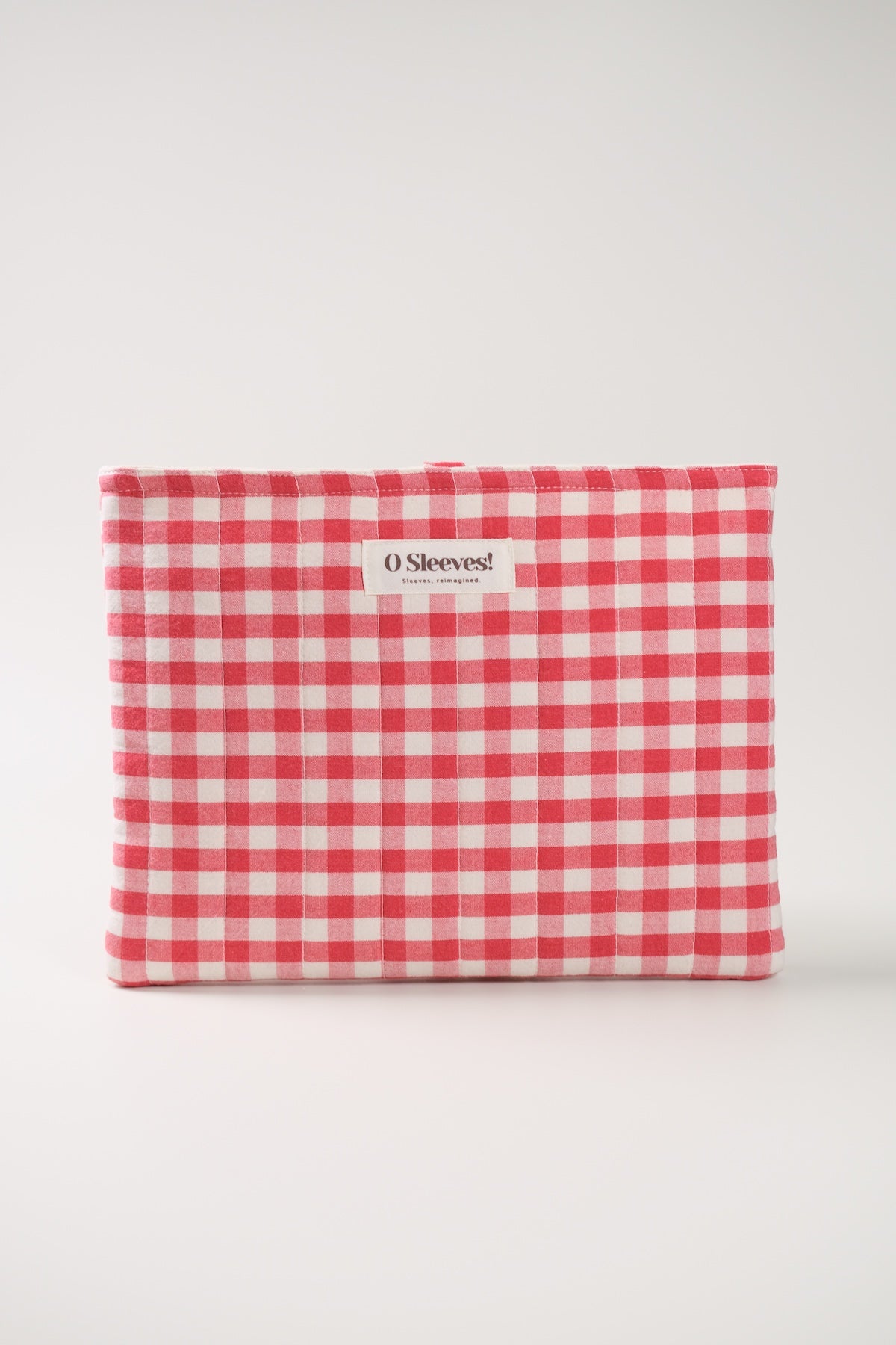 Cranberry Quilted Gingham Book Sleeve (Standard/Large) - O Sleeves!