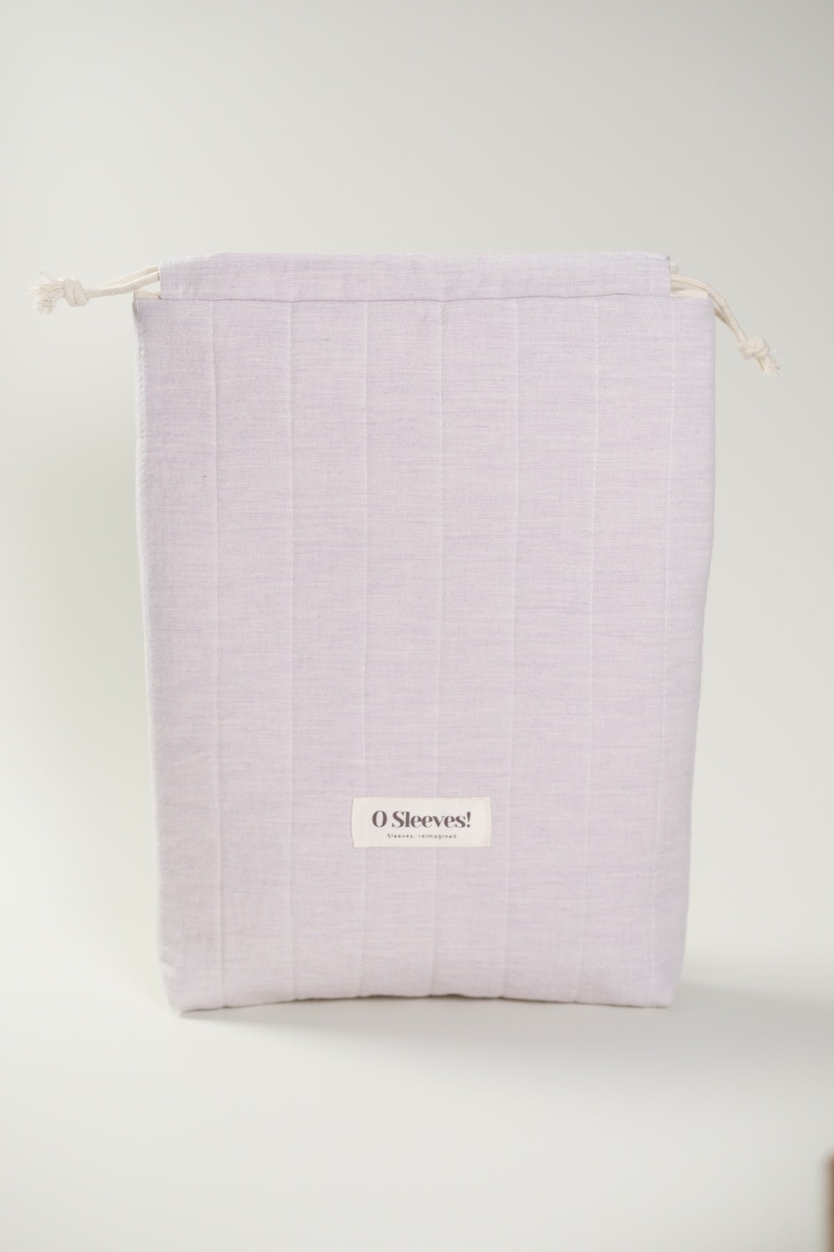 Lavender Milk Quilted Drawstring Bag - O Sleeves!