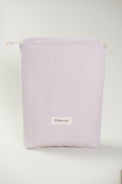 Lavender Milk Quilted Drawstring Bag - O Sleeves!