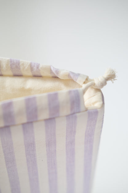 Lavender Milk Quilted Drawstring Bag - O Sleeves!