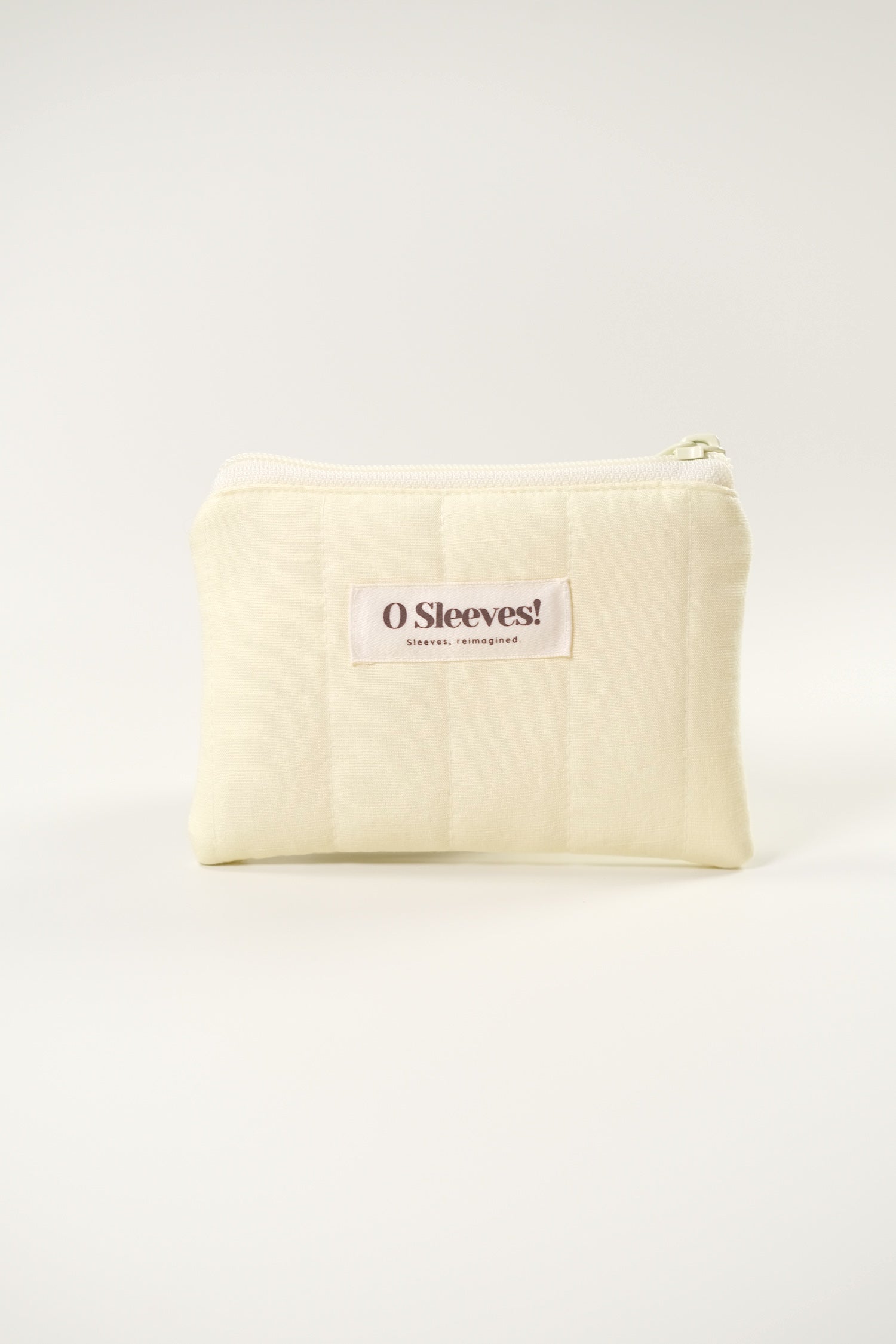 Lemon Butter Linen-Blend Quilted Mini Pouch - O Sleeves!