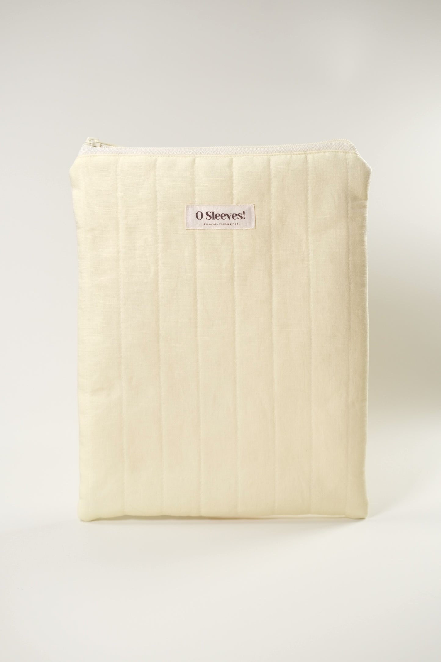Lemon Butter Linen-Blend Quilted Book Sleeve - O Sleeves!