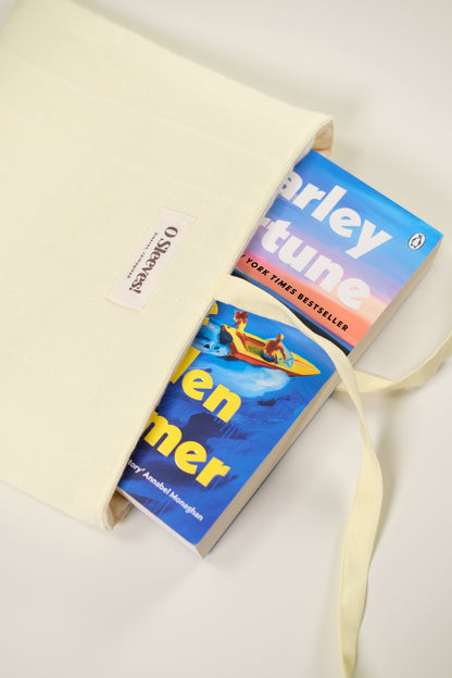 Lemon Butter Linen-Blend Quilted Book Sleeve - O Sleeves!