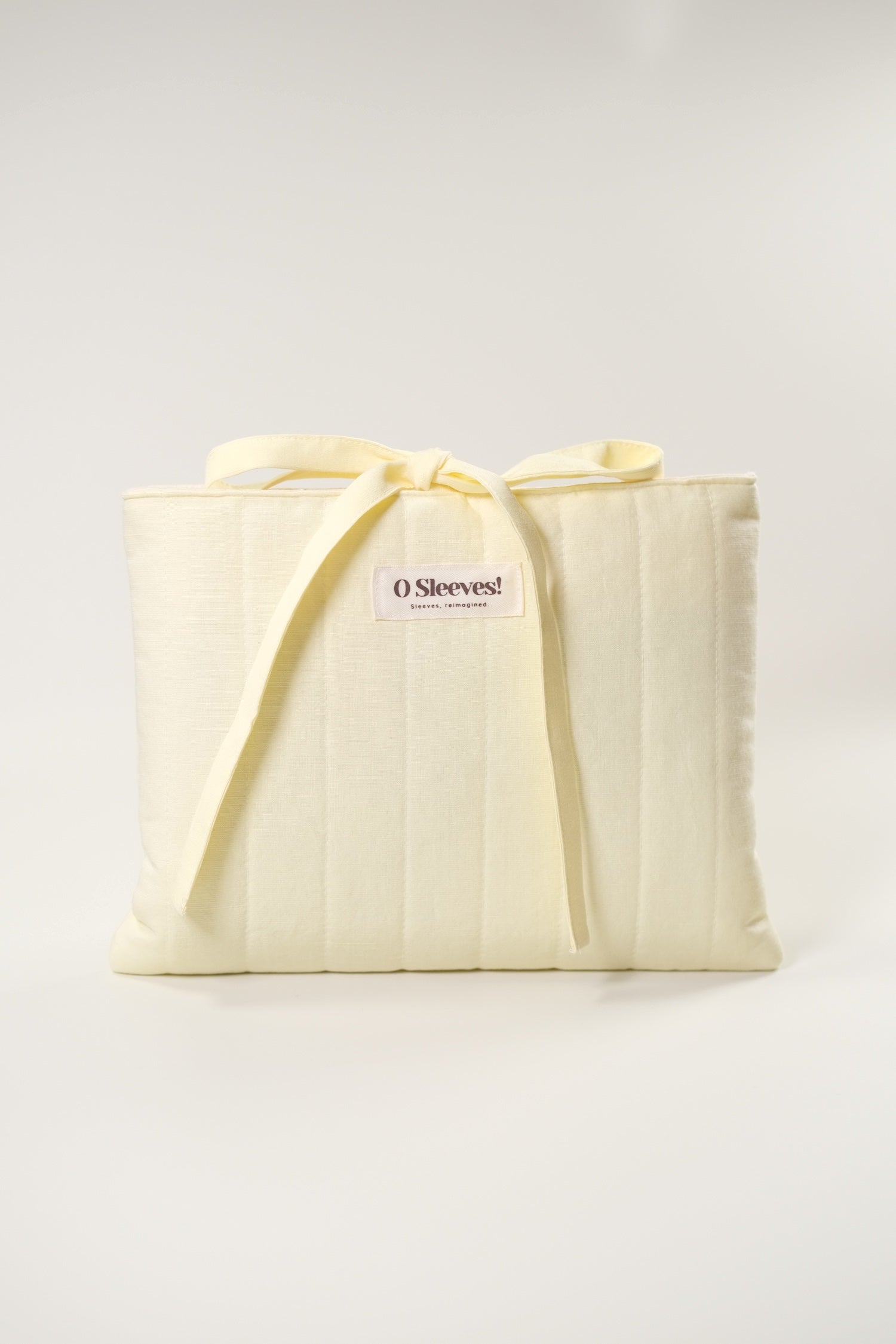 Lemon Butter Linen-Blend Quilted Book Sleeve - O Sleeves!