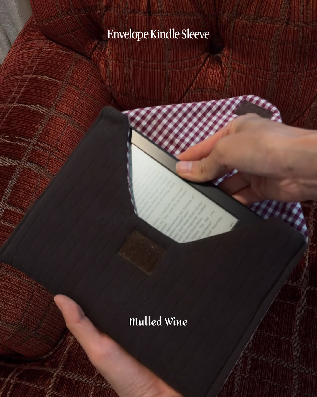 Hazel Pointelle Envelope Kindle Sleeve - Mulled Wine