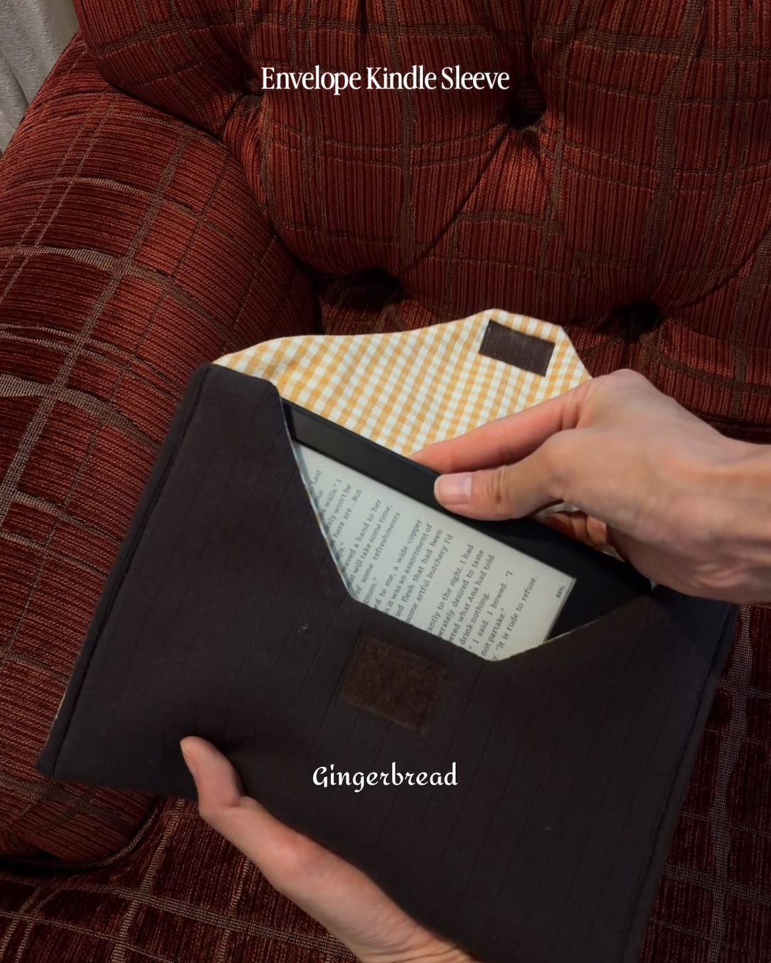 Hazel Pointelle Envelope Kindle Sleeve - Gingerbread