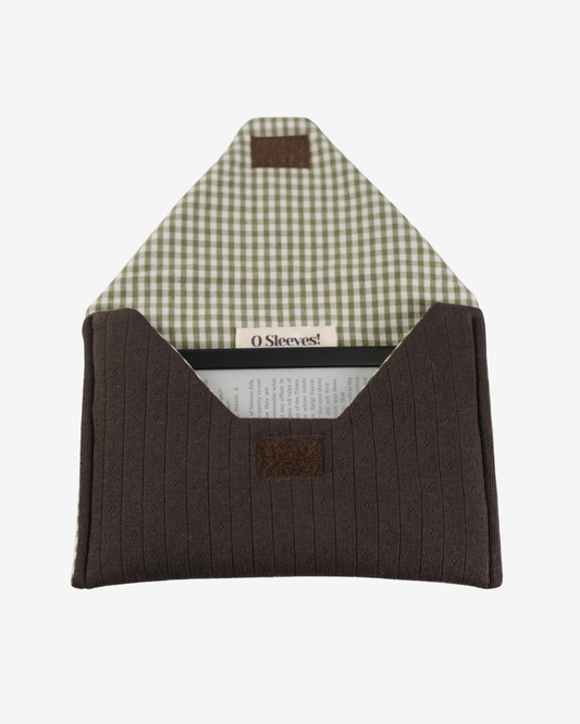 Hazel Pointelle Envelope Kindle Sleeve - Dirty Matcha