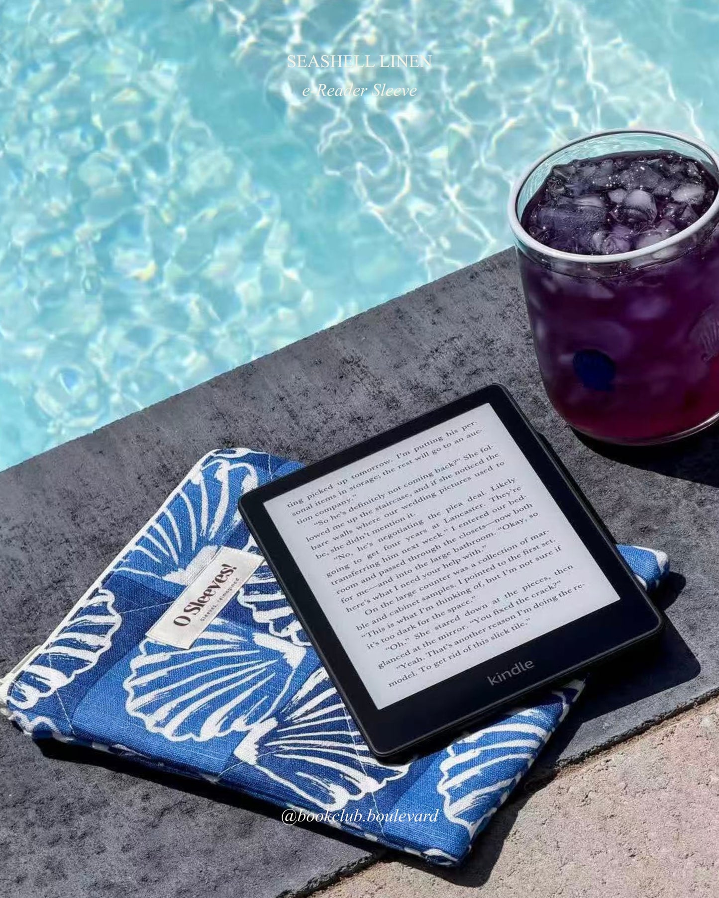 Seashell Linen e-Reader Sleeve