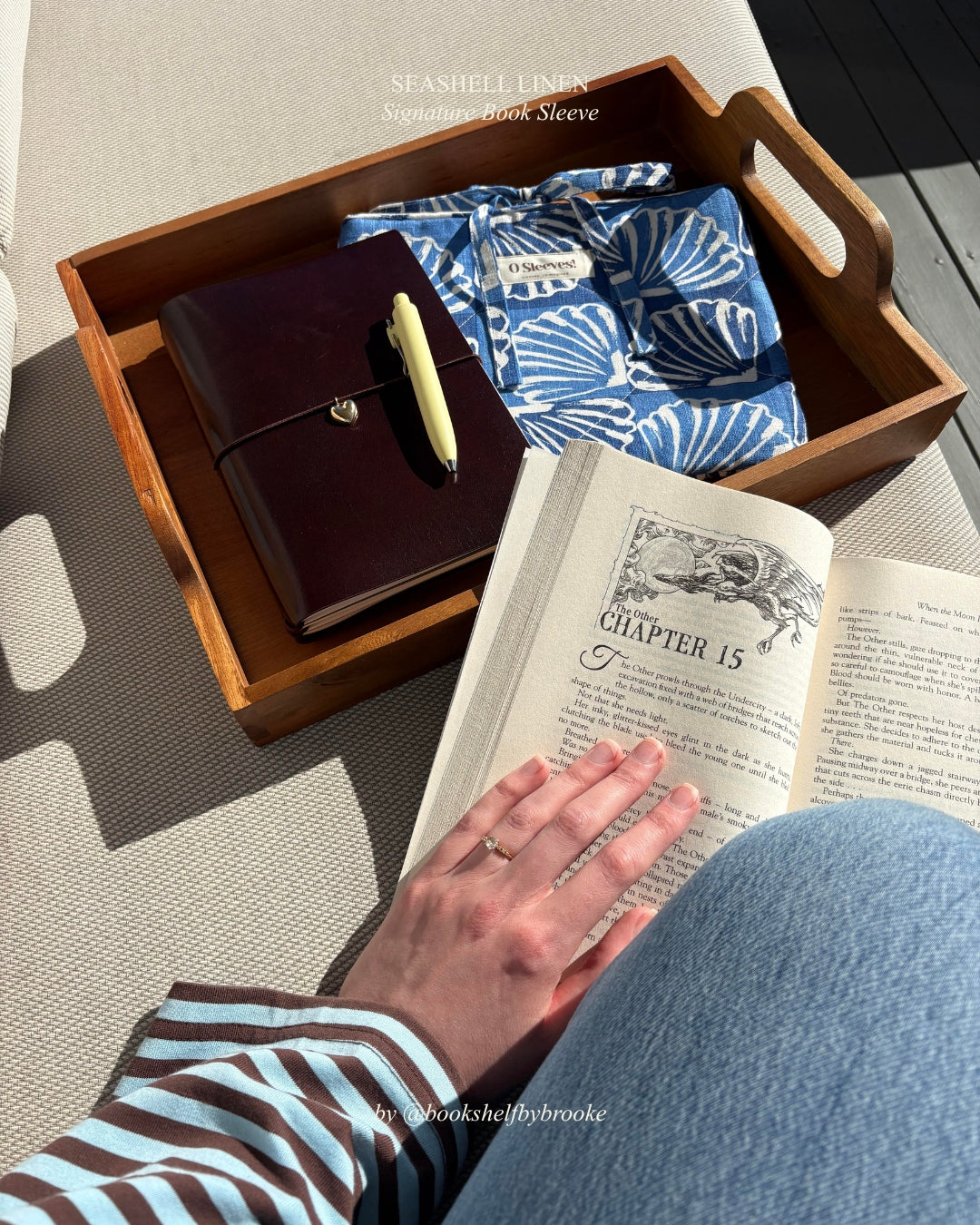 Seashell Linen Signature Book Sleeve - O Sleeves!