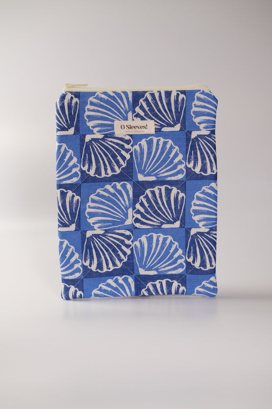 Seashell Linen Zip Book Sleeve - O Sleeves!
