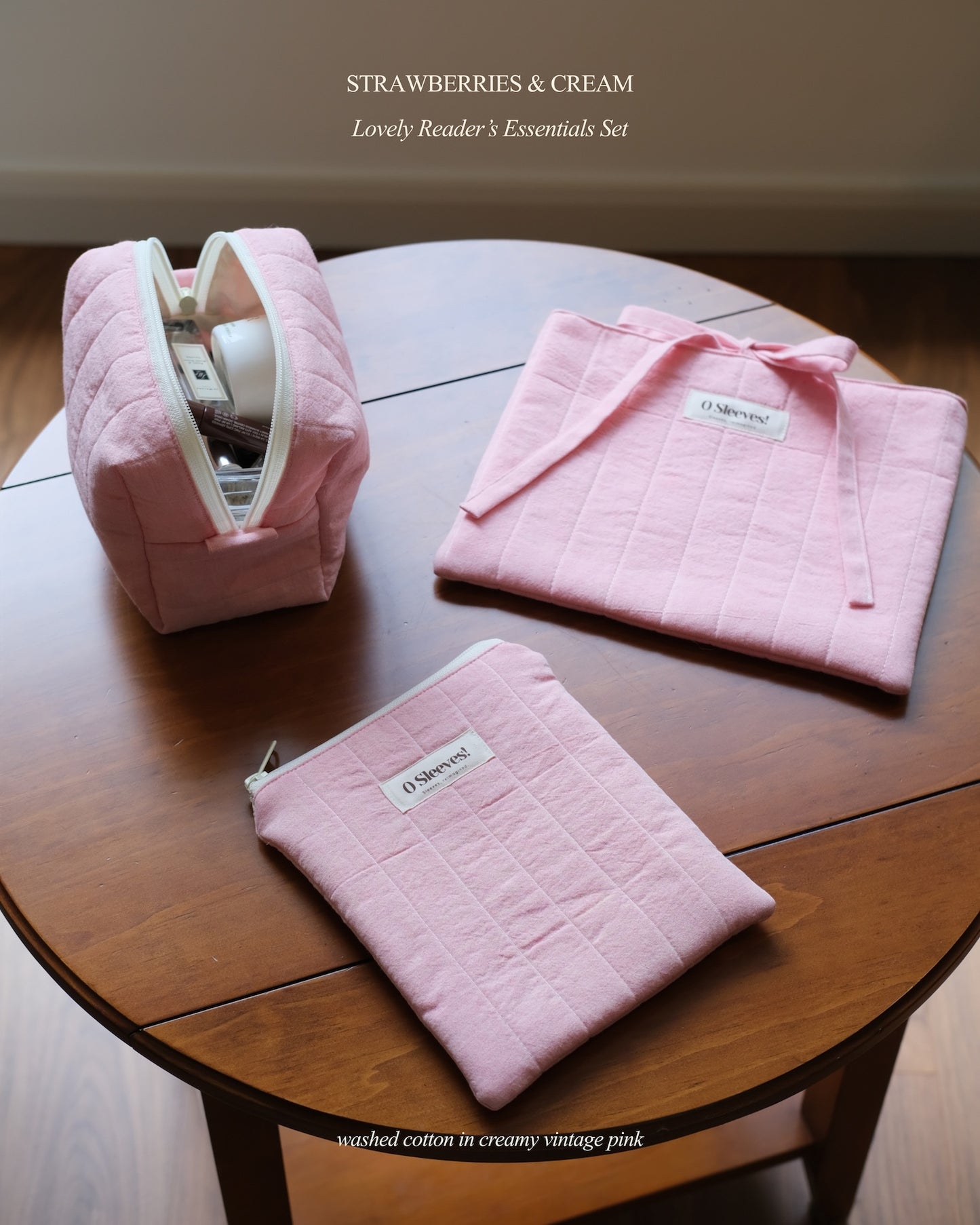 Lovely Reader's Essentials Set - Strawberries & Cream - O Sleeves!