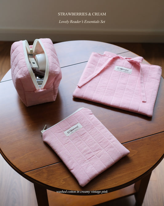 Lovely Reader's Essentials Set - Strawberries & Cream - O Sleeves!